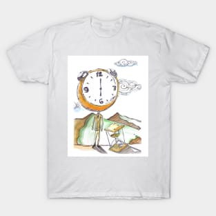 Man with a clock illustration T-Shirt